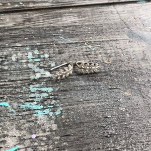 Sterling Silver Leaf Earrings 🍃